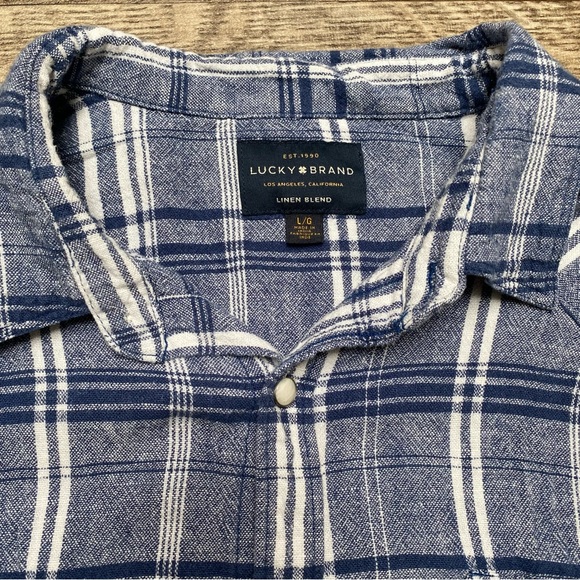 Lucky Brand Linen Pearl Snap Western Shirt - Picture 13 of 13